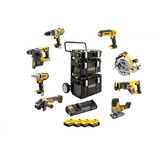 DeWALT Akku Kombopack DCK856P4, 18Volt, Schlagbohrschrauber gelb/schwarz, 8 Akku-Maschinen, 4x Li-Ionen XR Akku 5,0Ah, Trolley DS Carrier