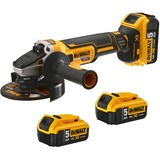DeWALT Akku-Winkelschleifer DCG405P3, 18Volt schwarz/gelb, 3x Li-Ionen Akku 5,0Ah