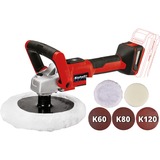 EINHELL Akku-Poliermaschine CE-CP 18/180 Li E-Solo rot/schwarz, ohne Akku und Ladegerät