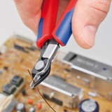 KNIPEX Electronic Super Knips 78 71 125, Elektronik-Zange Gelenk mit Edelstahlniet, Drahtklemme