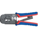 Knipex Crimp-Zange 97 51 10 blau/rot, RJ-11/12 und RJ-45-Stecker