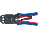 Knipex Crimp-Zange 97 51 12 blau/rot, RJ-10, RJ-11/12 und RJ-45-Stecker