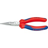 Knipex Flachrundzange 25 02 160 , Greifzange gezahnte Griffflächen, Schneiden mit Facetten