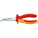 Knipex Flachrundzange 25 26 160 , Greifzange gezahnte Griffflächen