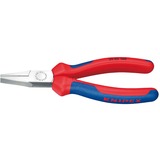 Knipex Flachzange 20 02 160, Greifzange rot/blau, gezahnte Griffflächen
