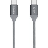 Nevox USB 2.0 Kabel, USB-C Stecker > USB-C Stecker grau, 0,5 Meter, PD, Laden mit bis zu 100 Watt