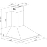 Respekta CH 22078 IXB, Dunstabzugshaube edelstahl