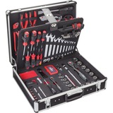 VIGOR Werkzeugkoffer mit Universal-Sortiment V2542, Werkzeug-Set schwarz/rot, 143-teilig