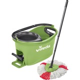 Vileda Wischmop-Set Turbo Easy Wring & Clean Box, Bodenwischer grün/schwarz, inkl. Powerschleuder und Fußpedal