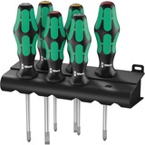 Wera 335/350/355/4 Schraubendrehersatz Kraftform Plus, lang schwarz/grün, Kraftform Plus, Lasertip