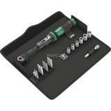 Wera Drehmoment-Schlüssel mit Umschaltknarre Click-Torque A6 Set 1, Drehmomentschlüssel schwarz/grün, Abtrieb 1/4" Sechskant