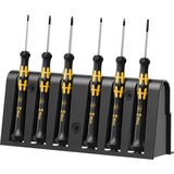 Wera Elektroniker-Schraubendrehersatz 1550/6 ESD, 6-teilig schwarz/gelb, mit Rack