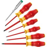 Wera VDE 1160i/7 Schraubendreher-Satz Kraftform Comfort rot/gelb, mit Spannungsprüfer