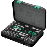 Wera Zyklop Speed-Knarrensatz 8100 SA 2, 1/4", Werkzeug-Set schwarz/grün, 42-teilig, Speed-Knarre mit schwenkbarem Kopf