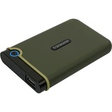 Transcend StoreJet 25M3G 2 TB, Externe Festplatte grün, Micro-USB-B 3.2 Gen 1 (5 Gbit/s)
