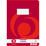 Herlitz Heft 32 Blatt Lineatur 28 (kariert), Buch rot, A4