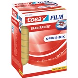 tesa tesafilm transparent, 10 Rollen, 15mm, Office Box, Klebeband transparent, 66 Meter