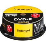 Intenso DVD-R 4,7 GB, DVD-Rohlinge 16fach, 25 Stück, bedruckbar