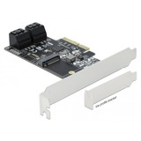 DeLOCK 4 Port SATA und 1 Slot M.2 Key B PCI Express x4 Karte - Low Profile Formfaktor, Adapter 