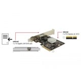 DeLOCK PCIe Karte > 1x 10 Gigabit LAN NBASE-T RJ45, LAN-Adapter 