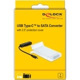 DeLOCK USB 3.2 Gen 1 Konverter, USB-C Stecker > SATA Buchse schwarz, 15cm, mit 2,5" Schutzhülle