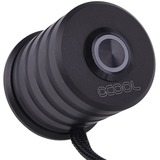 Alphacool Powerbutton mit Taster 19mm, rot beleuchtet, Schalter schwarz