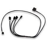 EKWB EK-Cable Splitter 4-Fan PWM Extended, Y-Kabel schwarz, 80 cm