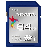 ADATA Premier 64 GB SDXC, Speicherkarte blau, UHS-I U1, Class 10