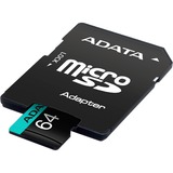ADATA Premier Pro 64 GB microSDXC, Speicherkarte UHS-I U3, Class 10, V30, A2