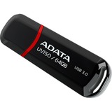 ADATA  DashDrive UV150 64 GB, USB-Stick schwarz/rot, USB-A 3.2 Gen 1
