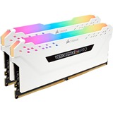 Corsair DIMM 16 GB DDR4-3000 (2x 8 GB) Dual-Kit, Arbeitsspeicher weiß, CMW16GX4M2C3000C15W, Vengeance RGB PRO, INTEL XMP