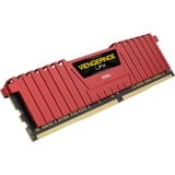 Corsair DIMM 16 GB DDR4-3200 (2x 8 GB) Dual-Kit, Arbeitsspeicher rot, CMK16GX4M2B3200C16R, Vengeance LPX, INTEL XMP