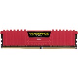 Corsair DIMM 16 GB DDR4-3200 (2x 8 GB) Dual-Kit, Arbeitsspeicher rot, CMK16GX4M2B3200C16R, Vengeance LPX, INTEL XMP