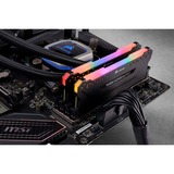 Corsair DIMM 16 GB DDR4-3600 (2x 8 GB) Dual-Kit, Arbeitsspeicher schwarz, CMW16GX4M2C3600C18, Vengeance RGB PRO, INTEL XMP