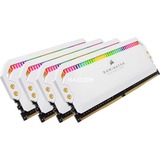Corsair DIMM 32 GB DDR4-3200 (4x 8 GB) Quad-Kit, für AMD Optimiert , Arbeitsspeicher weiß, CMT32GX4M4Z3200C16W, Dominator Platinum RGB, INTEL XMP