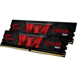 G.Skill DIMM 16 GB DDR4-2666 (2x 8 GB) Dual-Kit, Arbeitsspeicher schwarz, F4-2666C19D-16GIS, Aegis