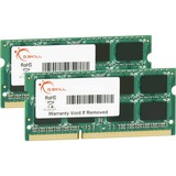 G.Skill SO-DIMM 8 GB DDR3-1600 (2x 4 GB) Dual-Kit, Arbeitsspeicher F3-12800CL9D-8GBSQ, Lite Retail