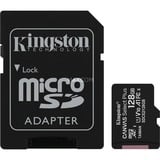 Kingston Canvas Select Plus 128 GB microSDXC, Speicherkarte schwarz, UHS-I U1, Class 10, V10, A1