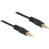 DeLOCK Audiokabel Klinke 3,5mm 4Pin > 3,5mm Stecker 4Pin schwarz, 2 Meter