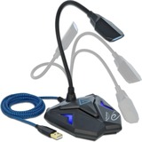 DeLOCK Desktop USB Gaming Mikrofon schwarz/blau