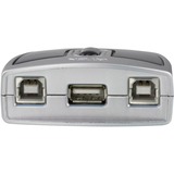 ATEN 2-Port USB 2.0 Peripheral Switch US-221A, USB-Hub silber/schwarz, ein USB-Gerät an 2 PCs
