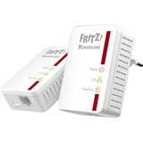 AVM FRITZ!Powerline 510E Set weiß/rot, zwei Adapter