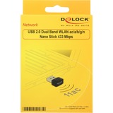 DeLOCK WLAN USB2.0 Stick Nano, WLAN-Adapter schwarz
