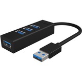 ICY BOX IB-HUB1419-U3, USB-Hub schwarz