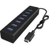 ICY BOX IB-HUB1700-C3 , USB-Hub schwarz