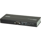 ATEN CE750A USB VGA/Audio Cat 5 KVM Extender, DisplayPort-Verlängerung schwarz/silber