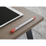 Logitech Crayon, Eingabestift silber/orange, für alle ab 2018 veröffentlichten iPads