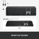 Logitech MX Keys für Mac, Tastatur dunkelgrau, DE-Layout