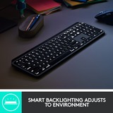 Logitech MX Keys für Mac, Tastatur dunkelgrau, DE-Layout