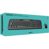 Logitech Wireless Combo MK330, Desktop-Set schwarz, DE-Layout